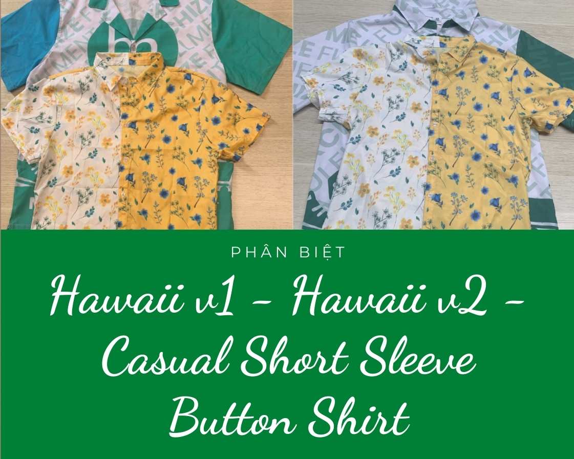 Hawaii v1 – Hawaii v2 – Casual Short Sleeve Button Shirt