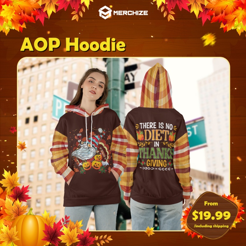 sản phẩm thanks giving AOP hoodie