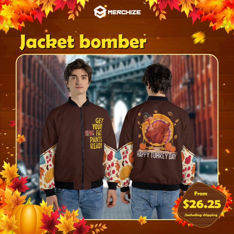 sản phẩm thanks giving jacket bomber